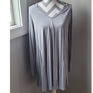 Lazy Sundays Grey Comfy Long Sleeve Dress Large
